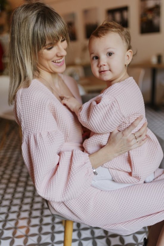 Waffle PUFF dress - MOM AND DAUGHTER - different colors