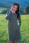 Straight sweater nursing dress - Dark green
