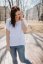 Linen nursing blouse - white