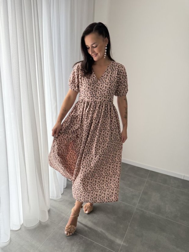 "Boho Breeze" dress MUM AND DAUGHTER - leopard