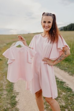 Společenské šaty – MAMA A DCERA – Růžové