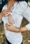 Knitted T-shirt - Wild beige flowers