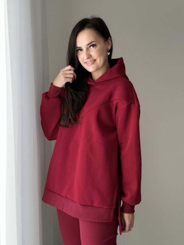 Asymmetrical warm nursing sweatshirt – various colors - Size: UNI
