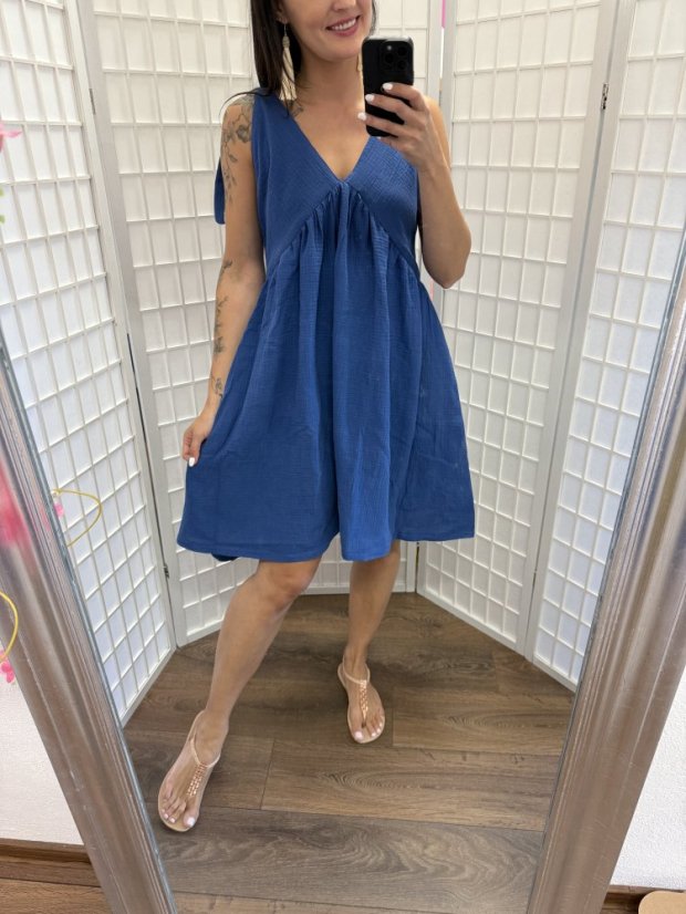"Aura" dress MUM AND DAUGHTER - Royal blue - Size: XS/S