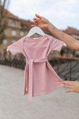 Dívčí šaty "Luna" basic - Starorůžová