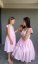 "Aurela romantic" linen dress MUM AND DAUGHTER - baby pink - Size: M