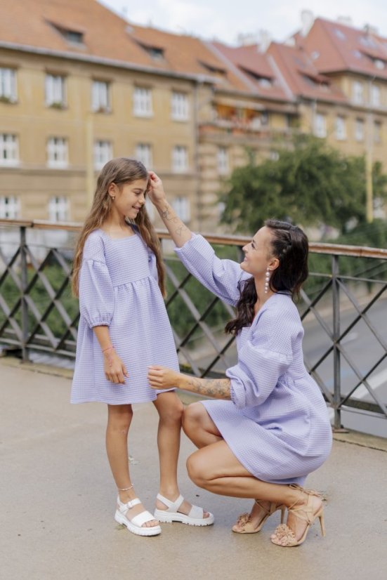 Dress "Maison Waffle" - MOM AND DAUGHTER - lila - Size: XS/S