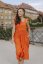 Linen nursing dress "Aurela" - orange