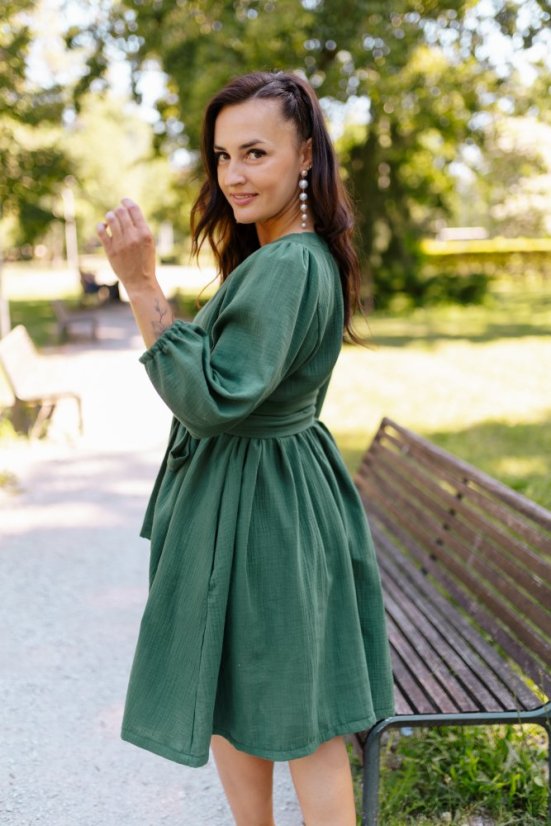 "Boho Breeze" dress - emerald - Size: 3XL/4XL