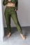 High-waisted sweatpants – khaki green - Size: M/L