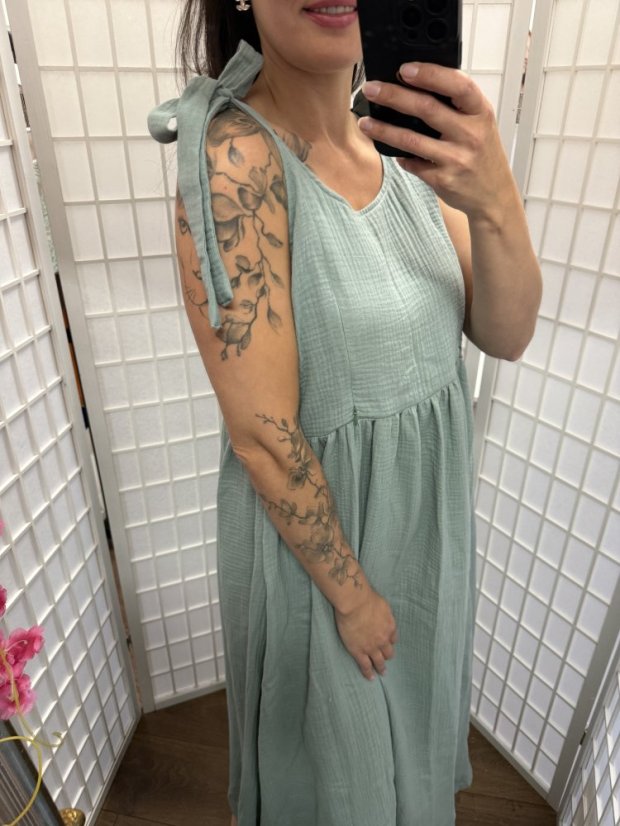 "Aura" dress - basic - dark mint - Size: XS/S