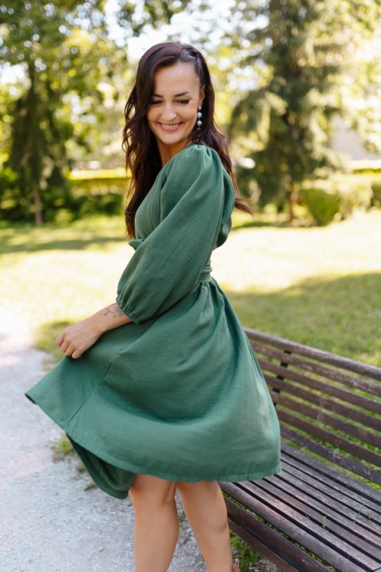 "Boho Breeze" dress - emerald - Size: 3XL/4XL