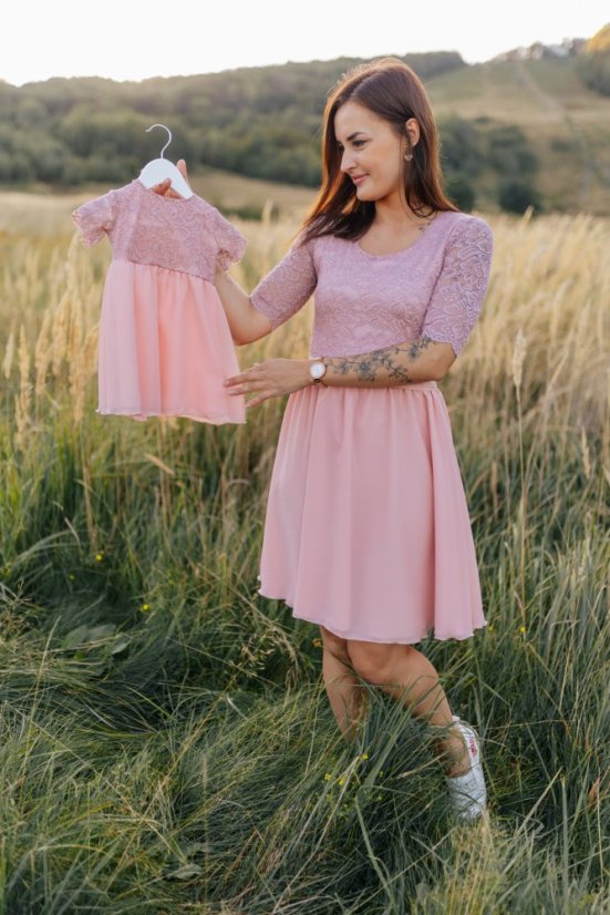 Formal dress - MOM AND DAUGHTER - Old pink - Size: M