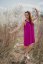 Bambusové šaty ke kojení – fuchsia - Velikost: UNI, Délka: MIDI