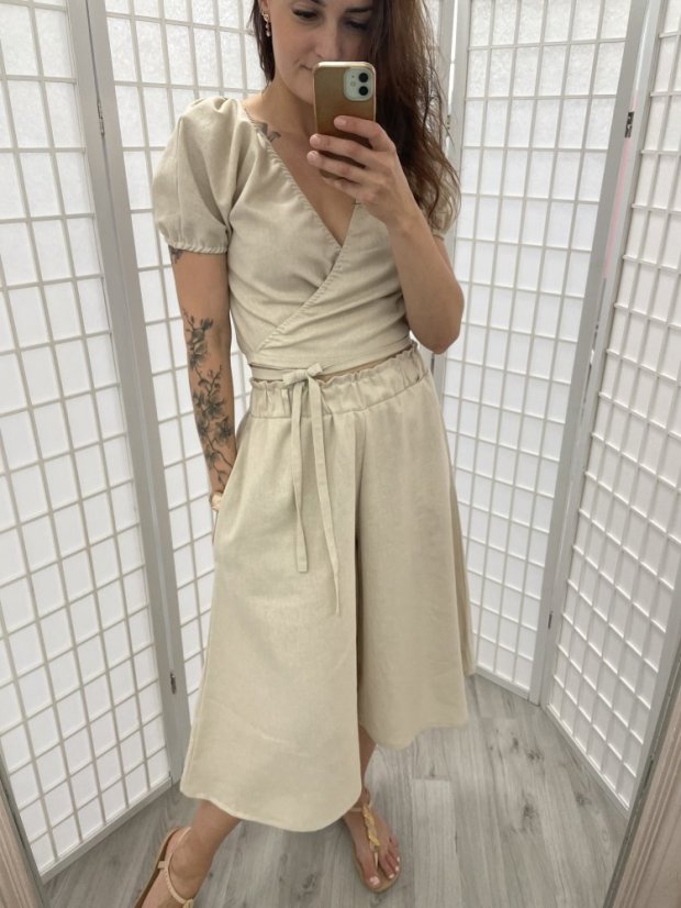Linen 3/4 set - Different colors - Size: XL/2XL