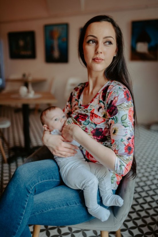 Cotton shirt - romance - Size: S