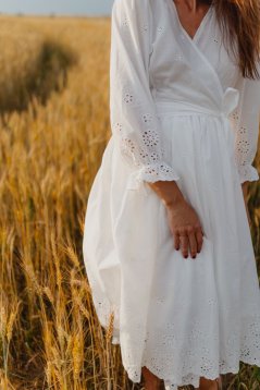 Madeira wrap dress - white madeira