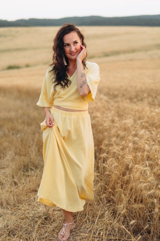 Elia Wrap Muslin Set comfy - banana yellow - Size: UNI 1 (XS - M)