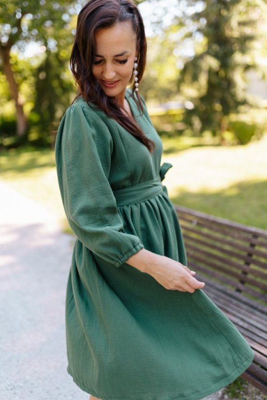 "Boho Breeze" dress - emerald - Size: 3XL/4XL