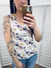 Tank top – lila flowers