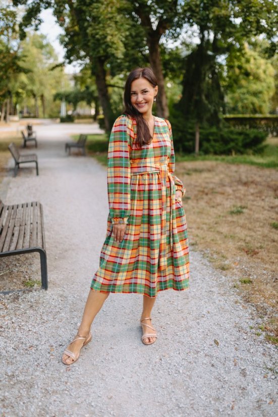 "Boho Flanel" dress -  Autumn Tartan 🍂