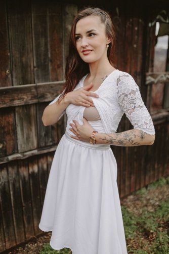 Wedding breastfeeding dress - Nelie - Size S