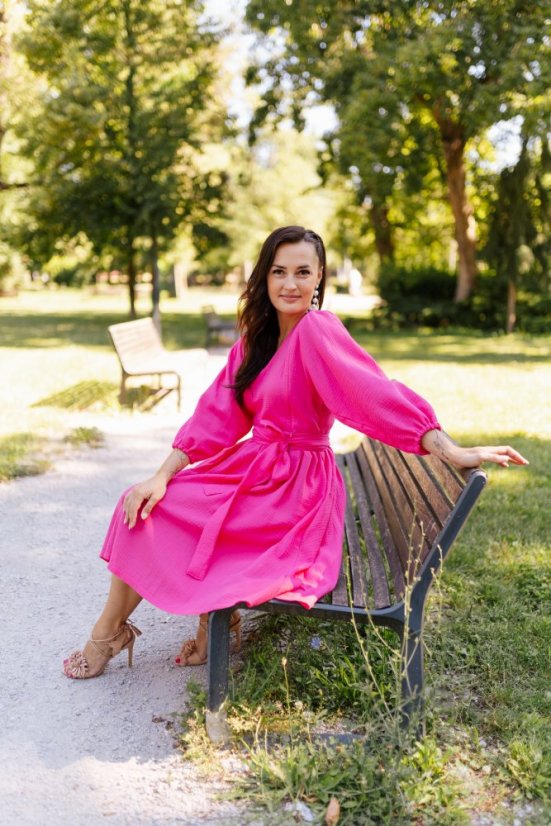 Šaty "Boho Breeze" - fuchsia