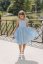 "Aurela romantic" linen dress MUM AND DAUGHTER - baby blue - Size: M