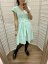 Knitted dress "Valencia" - light mint - Size: 3XL/4XL