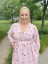 Poplin wrap dress - Pink flowers
