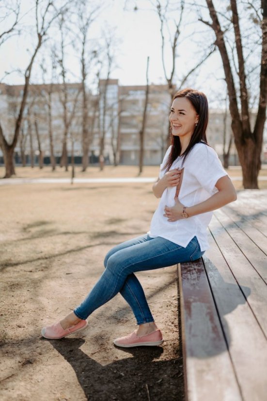 Lněná halenka - různé barvy - Velikost: XL/2XL