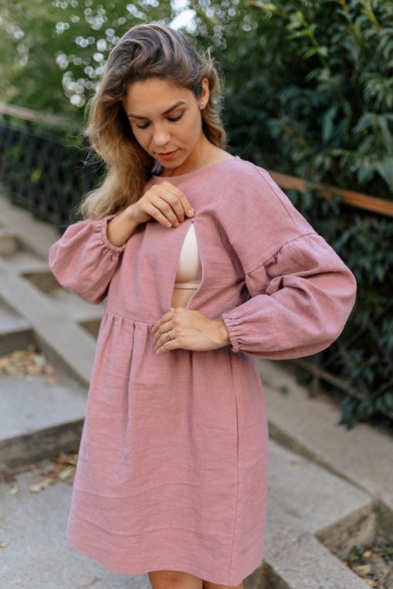 "Maison Linen" dress - Old pink - Size: Custom size