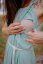 Bambusové šaty ke kojení – mentolové - Velikost: UNI, Délka: Krátke