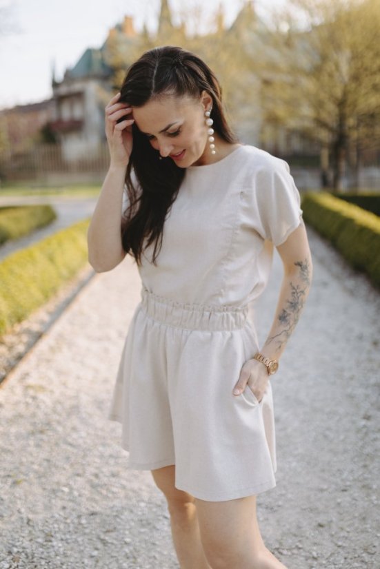Lněné elegantní kraťasy - Různé barvy - Velikost: M/L