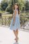 "Aurela romantic" linen dress - baby blue - Size: Custom size