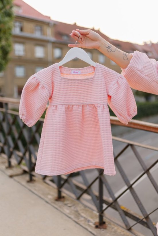 Waffle PUFF dress - MOM AND DAUGHTER - different colors