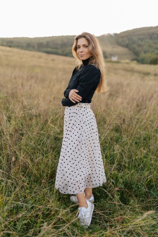 Elegantní rolák s puff rukávy - Různé barvy - Velikost: L