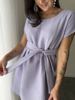 Cotton dress "Waffle" - lila