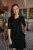 A-line nursing cut dress - black