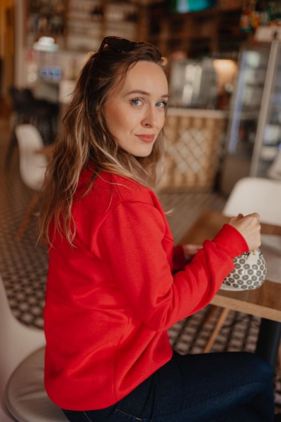 Warm Nursing Sweatshirt / Sweater  - Red