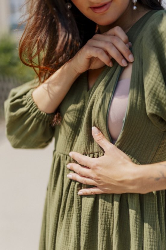 "Boho Breeze" dress - army green - Size: M/L