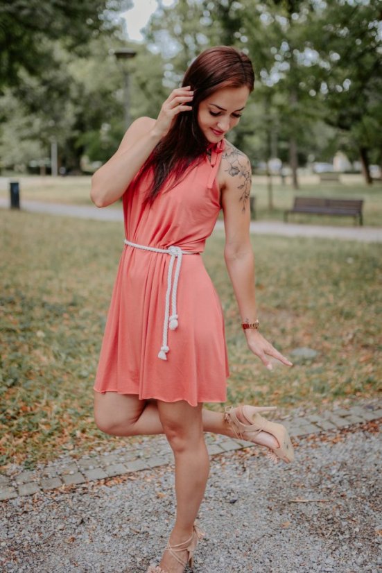Bamboo dress - apricot - Size: UNI, Length: Short