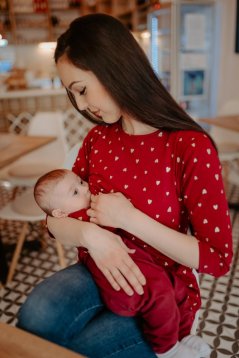 Asymmetrical nursing tunic  - different colors and patterns