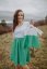 Girls' evening dress Grace - white-green - Children's clothing size: 68-74