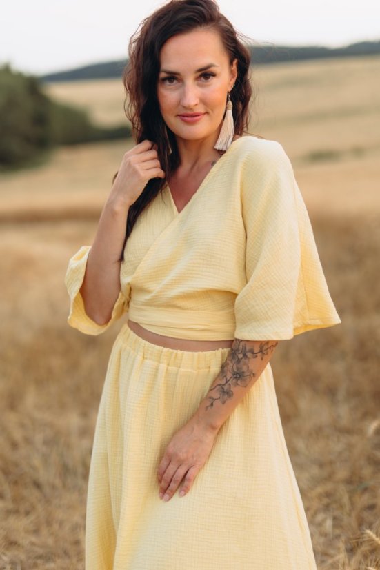 Elia Wrap Muslin Set comfy - banana yellow - Size: UNI 1 (XS - M)