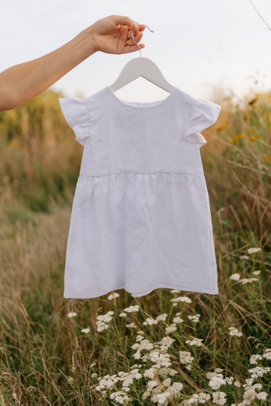 Lněné krátké šaty - MÁMA A DCERA – různé barvy - Velikost: 3XL/4XL