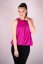Bambusové šaty ke kojení – fuchsia - Velikost: UNI, Délka: MIDI