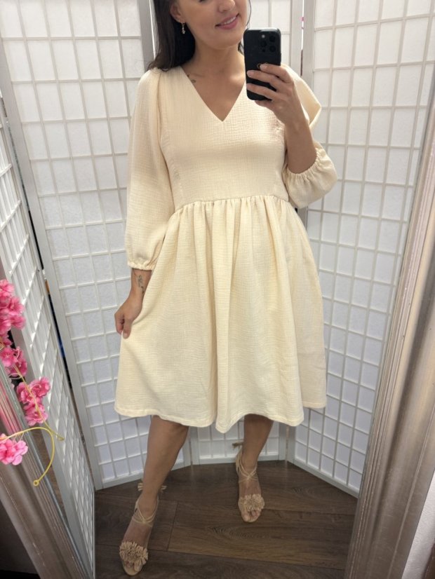 "Boho Breeze" dress -peach - Size: XL/2XL