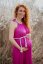 Bambusové šaty ke kojení – fuchsia - Velikost: UNI, Délka: MIDI