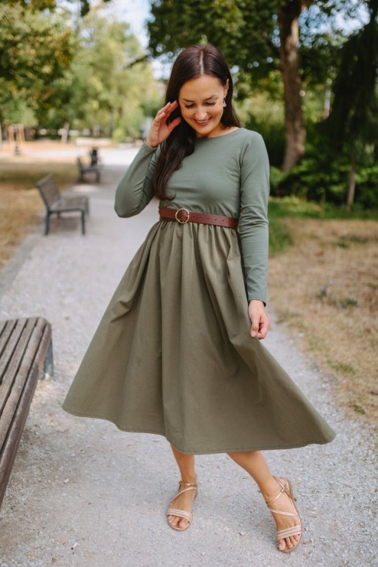 “Amélia” Dress – Khaki - Size: S